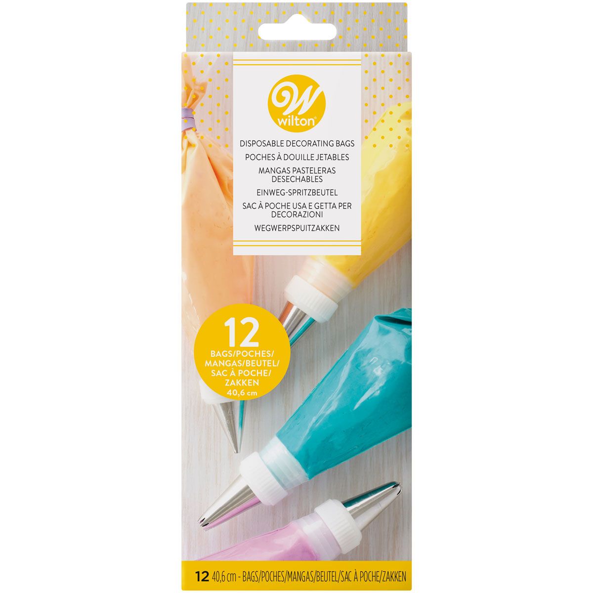 WILTON DISPOSABLE DECORATING BAGS 40CM PK/12