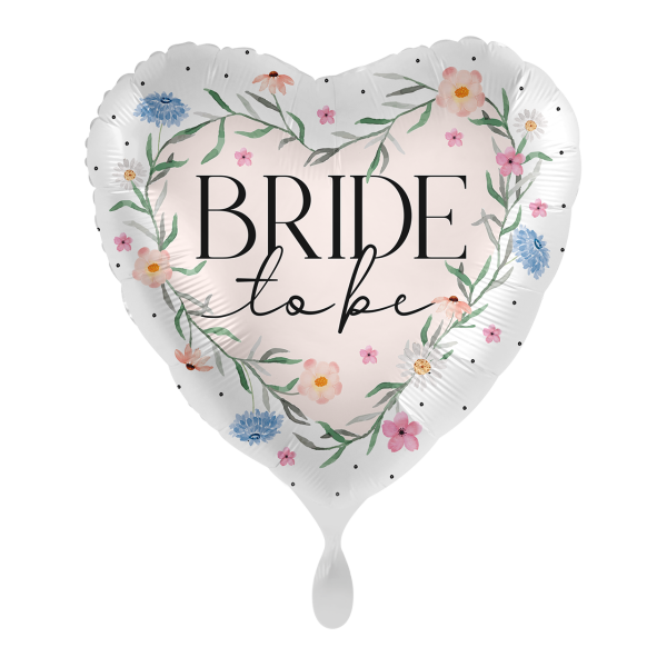 Dekoballon Herzform - 1 Balloon - Floral Bride To Be