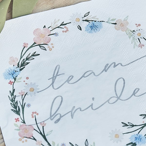 16 Servietten - 33cm - Team Bride