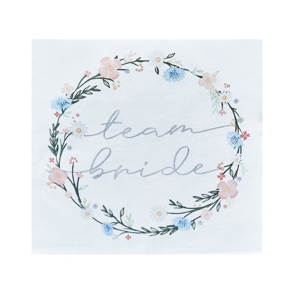 16 Servietten - 33cm - Team Bride