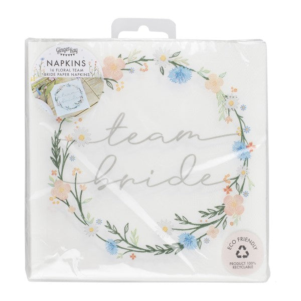 16 Servietten - 33cm - Team Bride