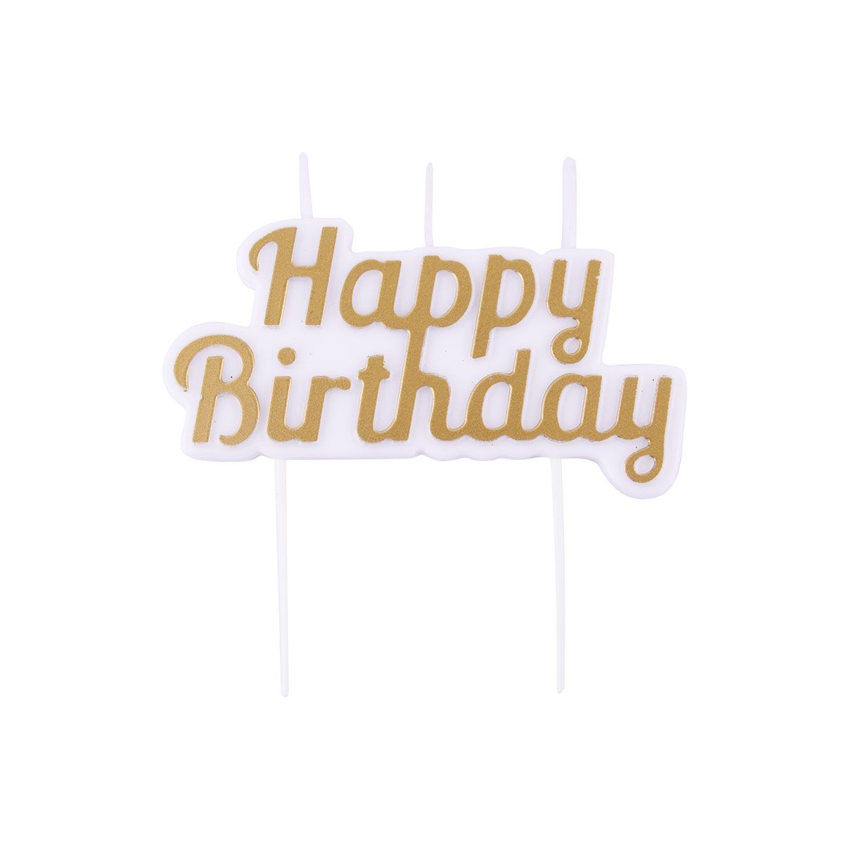 PME KERZENTOPPER - HAPPY BIRTHDAY GOLD