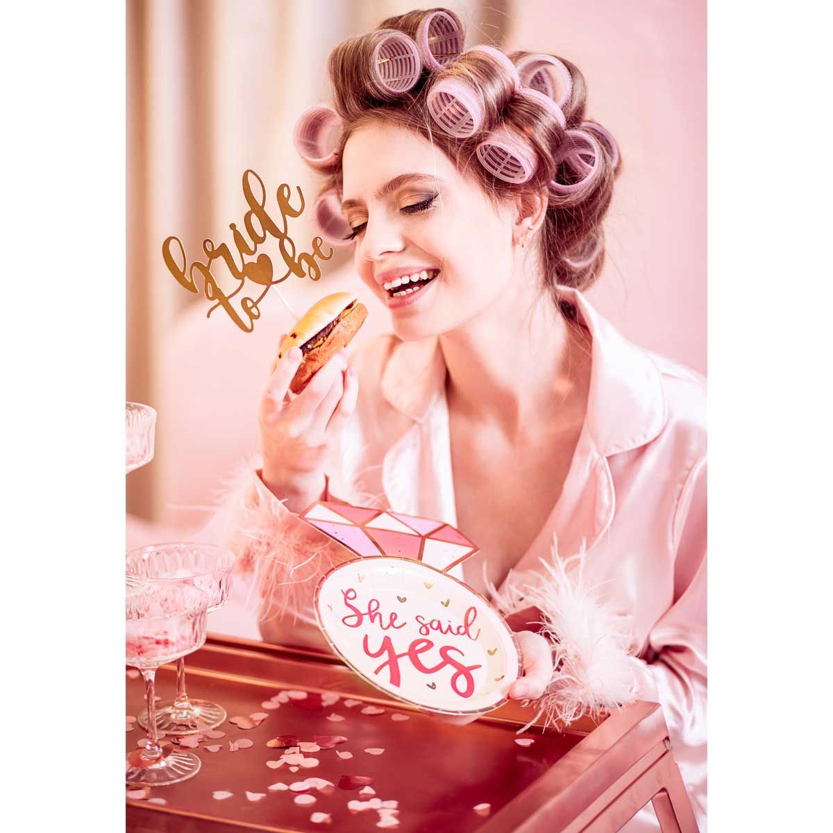 PARTYDECO TORTENTOPPER BRAUT - ROSE GOLD