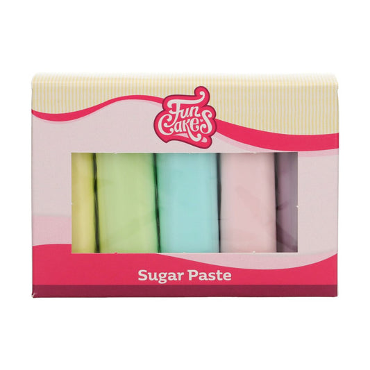 FUNCAKES ROLLFONDANT MULTIPACK PASTELLFARBEN 5X100 G