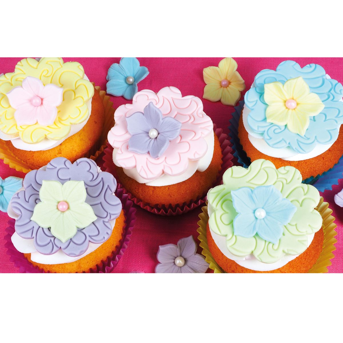 FUNCAKES ROLLFONDANT MULTIPACK PASTELLFARBEN 5X100 G