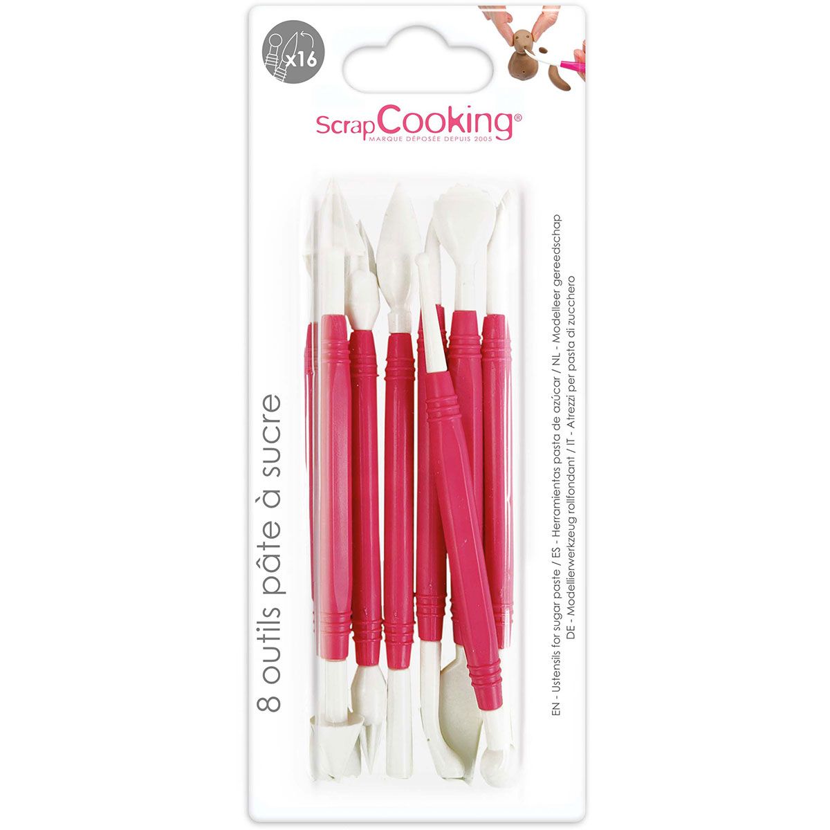 SCRAPCOOKING FONDANT MODELLIERWERKZEUGE 8 STÜCK